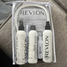 REVLON Finishing Spray, Cleanser For Synthetic Hair KIT 8oz-Wig Stand New