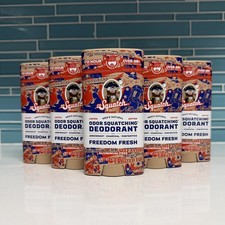 5 Pack Dr. Squatch Freedom Fresh Deodorant Limited Edition 2026 Alum Free New