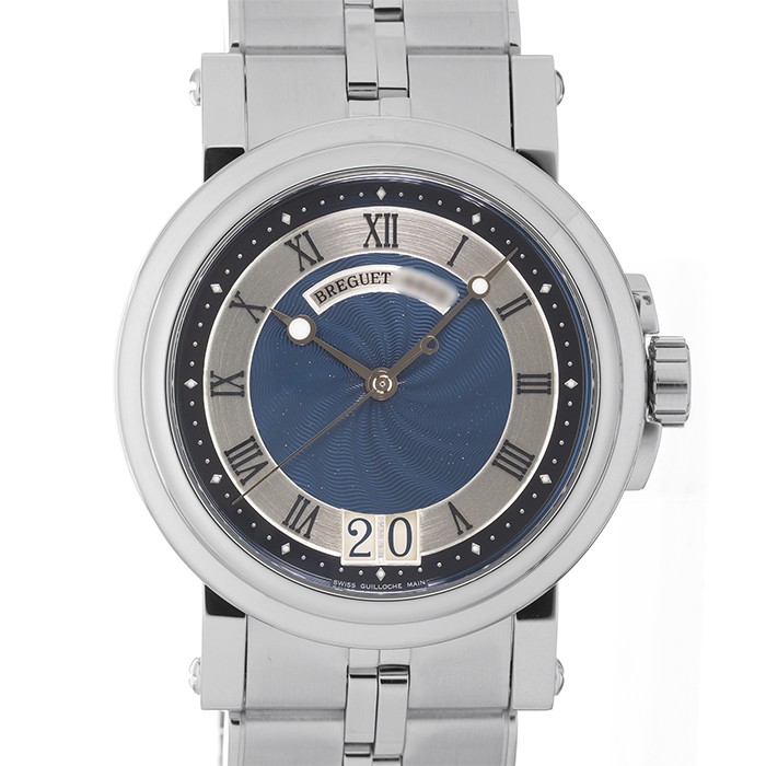 BREGUET Marine II Large Date 5817ST/Y2/SV0 Warranty 2008 Box/Paper