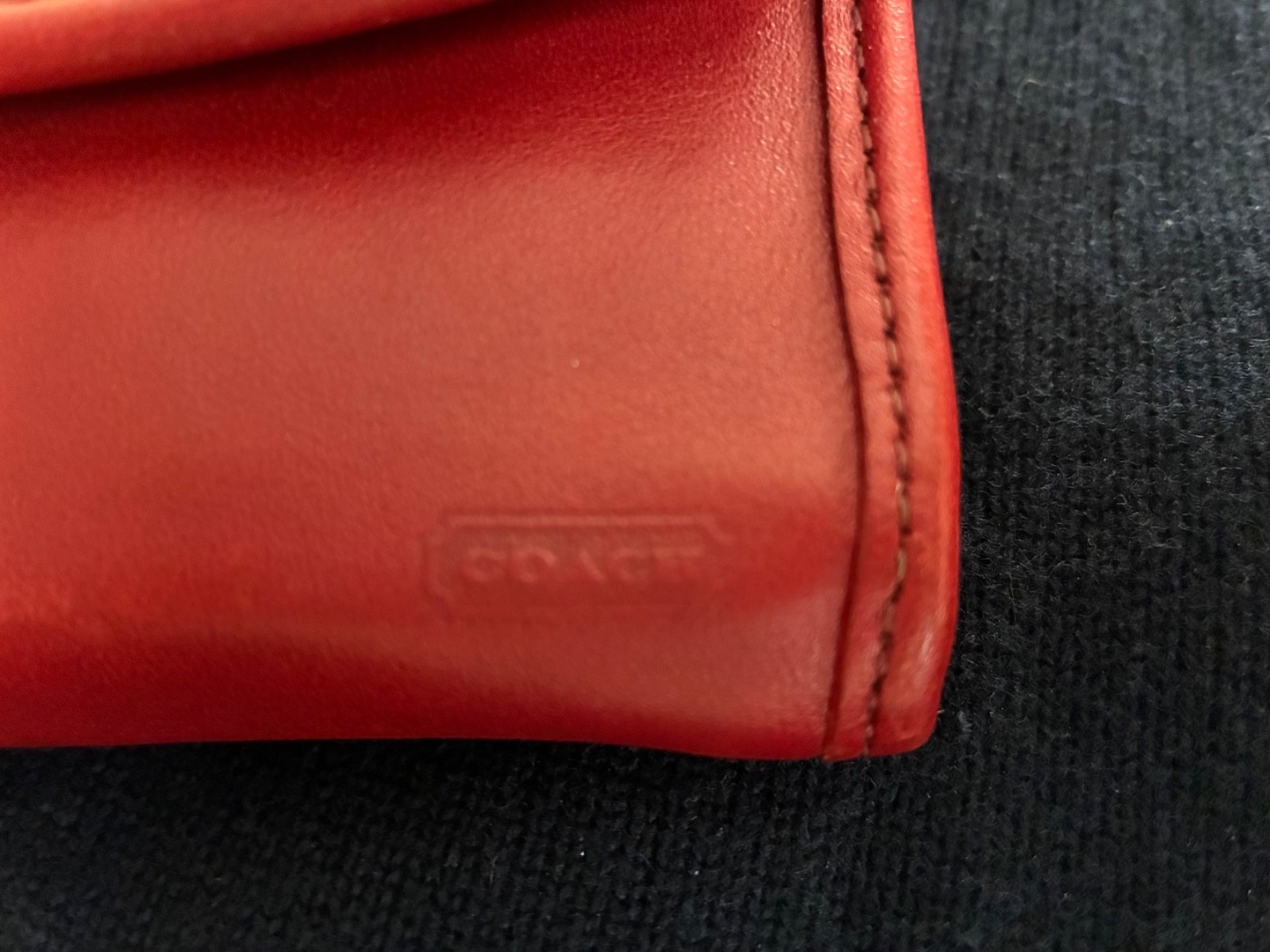 COACH VINTAGE RED LEATHER MULTI FUNCTION PURSE WA… - image 2