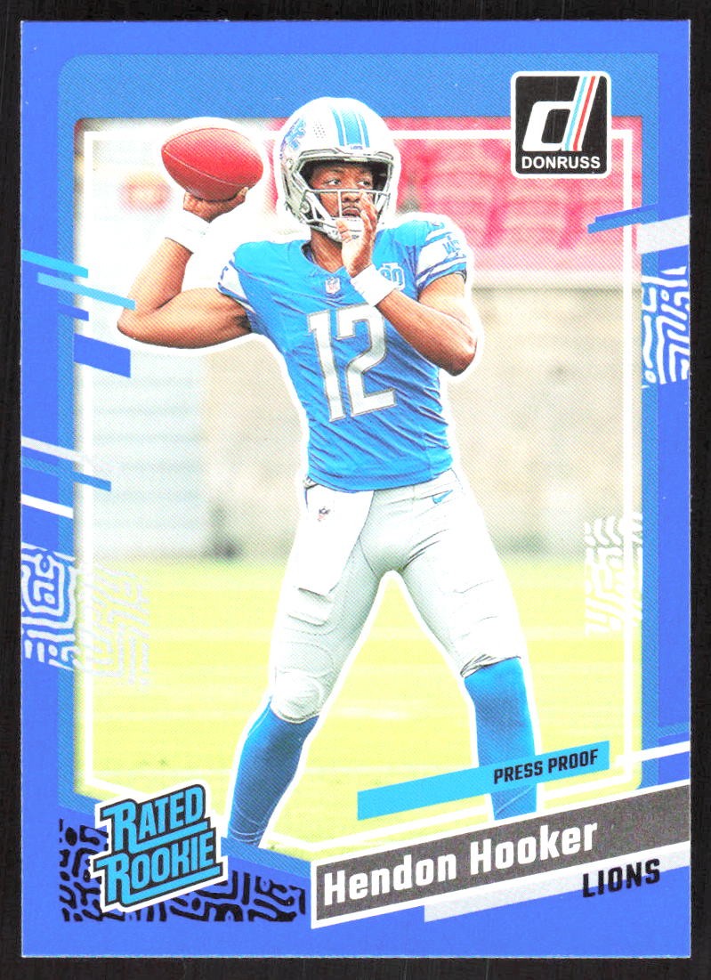 6302K 2023 Donruss #329 Hendon Hooker Press Proof Blue