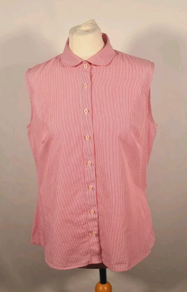 FILA The Savile Row Company donna: camicia rosa a righe taglia 12 prezzo consigliato £ 110