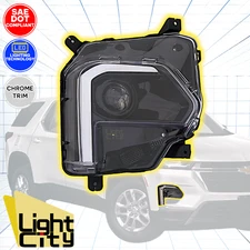 [LED] For 2022-2023 Chevy Traverse w/o LED DRL Projector Passenger Headlight RH