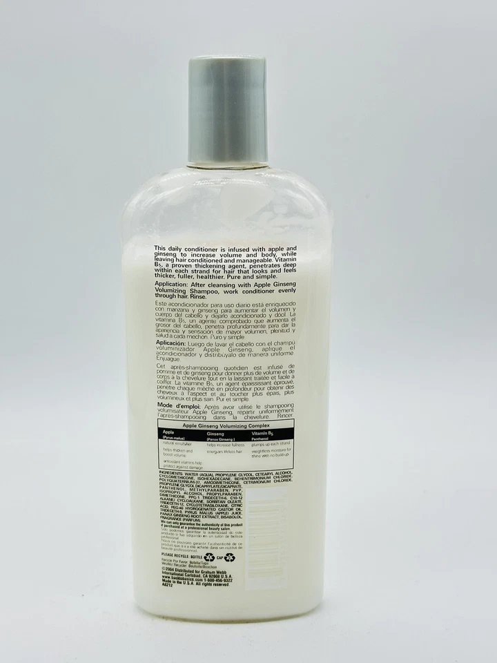 Back To Basics Apple Ginseng Volumizing Conditioner 12-ounce - Image 2 of 2