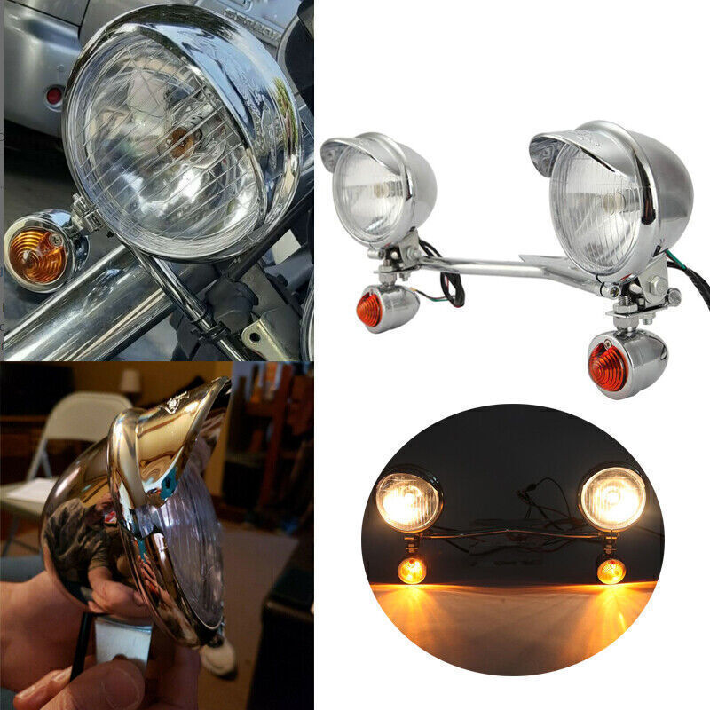 Passing Light Bar Fog Turn Signal Lamp Kit For Kawasaki VN Vulcan