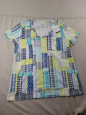 Croft & Barrow - Short Sleeve V-Neck Classic T-Shirt - Women - XL - Multicolor