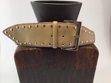 Gail Labelle Tan Studded Belt Womens Vintage S NOS 191115MFC/BR