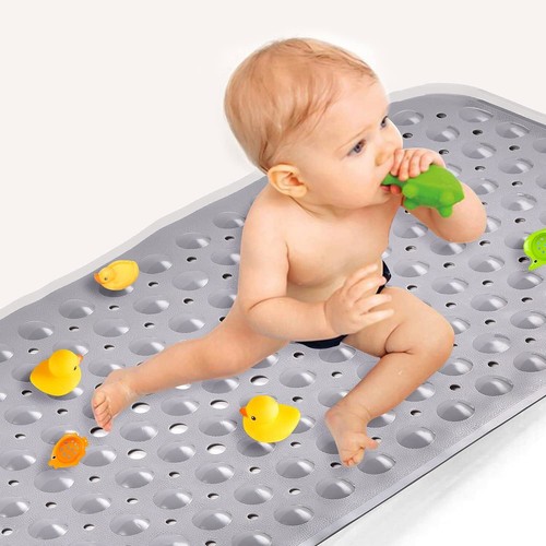 Non-Slip Bath Tub Mat (40 X 16)Inch Extra Long Antibacterial Bathroom Shower Mat - Picture 11 of 15