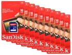 Lot of 10 x SanDisk 16GB SDHC Class 4 SD Flash Memory Card Camera SDSDB-016G-B35