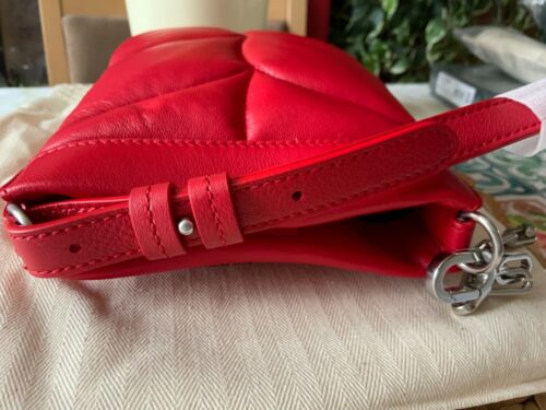 MULBERRY 🌸 Softie Pillow Phone RED Nappa Bag RRP £595 Padded LEATHER Crossbody - Picture 6 of 21