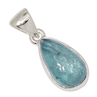 Natürlicher Aqua Kyanit - Indien 925 Sterling Silber Anhänger Schmuck ALLP-30175
