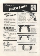 1951 PAPER AD George Schmidt Toy Cowboy Cap Guns Holster Pistols Buck'n Bronc