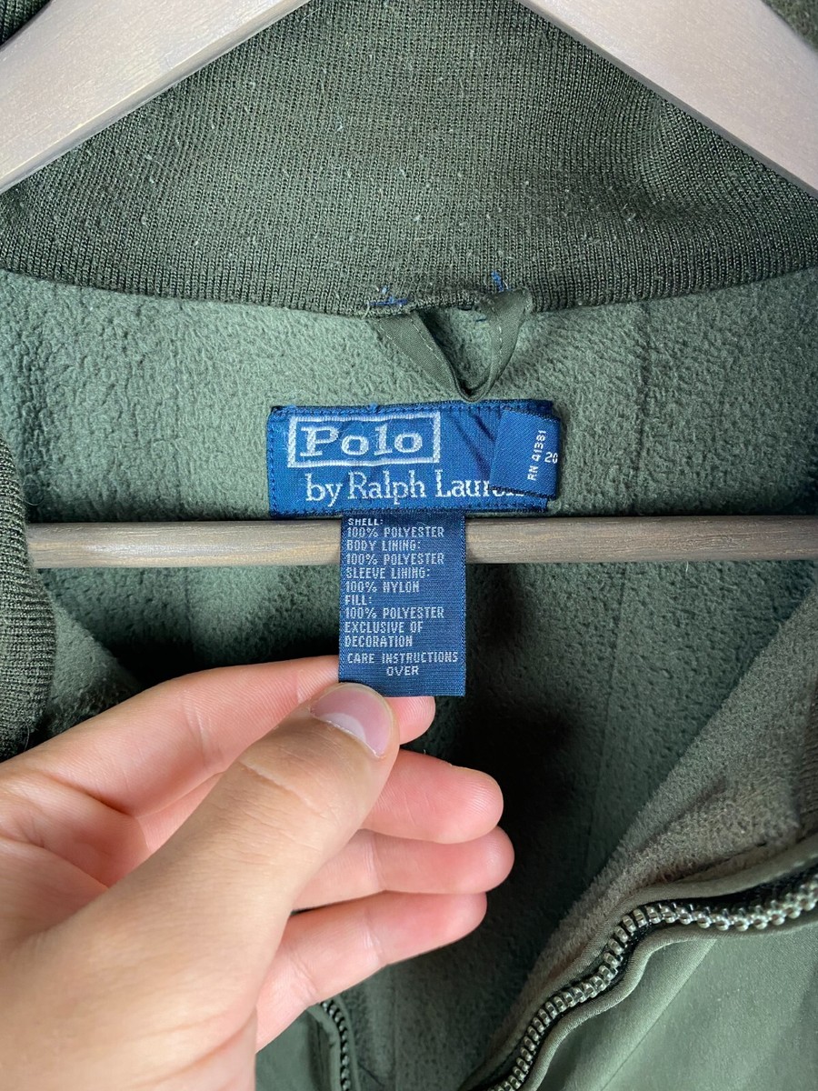 Vintage Polo Ralph Lauren Full Zip Up Jacket Khaki Green Vintage Polo Ralph Lauren Full Zip Up Jacket Khaki Green