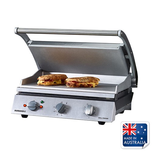 Contact Grill Sandwich Press Roband Smooth Aluminium 10amp