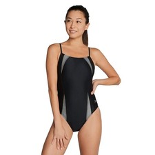 Speedo Women's Competitive One Piece Swimsuit Flipback Splice Size 6/32