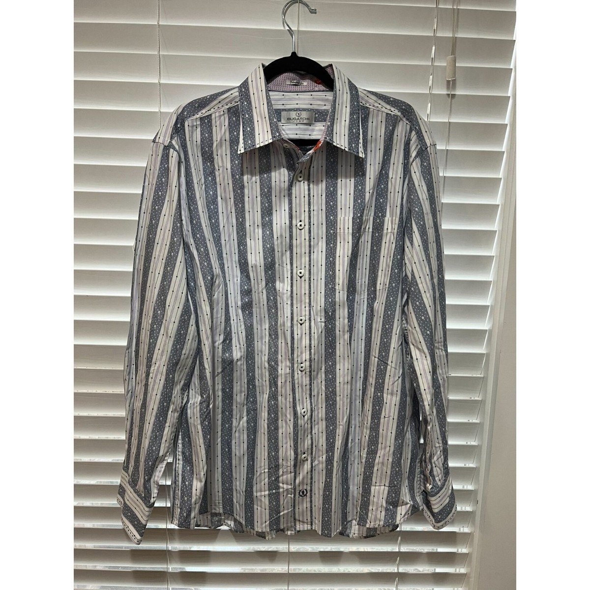 Bugatchi Paisley and Floral Button Up Dress Shirt Size XXL