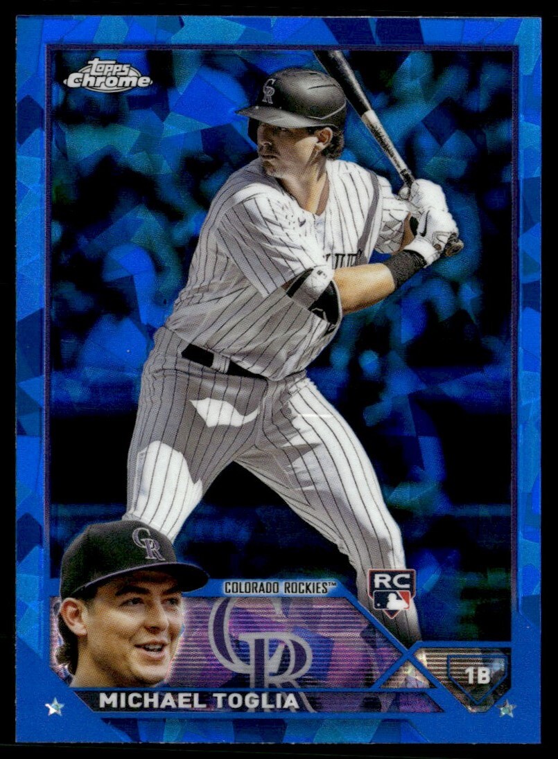 2023 Topps Chrome Sapphire Michael Toglia RC Colorado Rockies #616