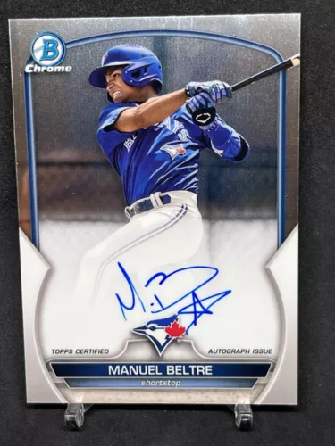 2023 Bowman Chrome Prospect Auto#CPA-MB Manuel Beltre Bluejays