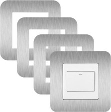 4 Pcs Light Switch Cover Plates,Light Switch Surround,Surround Single Light Home
