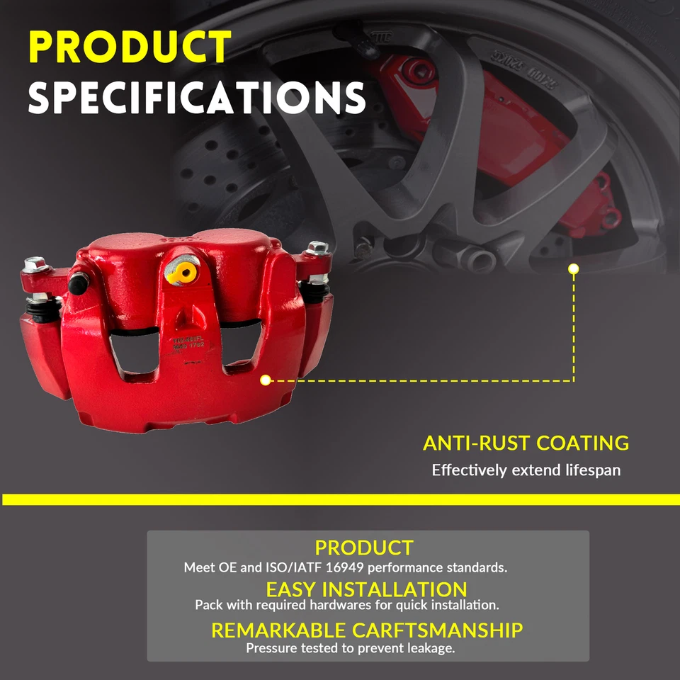 Pinza trasera roja de 2 piezas para GMC Sierra 1500 Cadillac Escalade Silverado 2007-2020 Foto 2 de 4