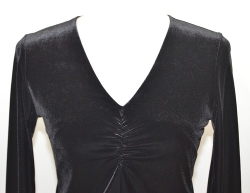 NWT Willi Smith Stretch Velour Lace Party Cocktail Shirt Womans XS Made in USA - Imagen 2 de 10