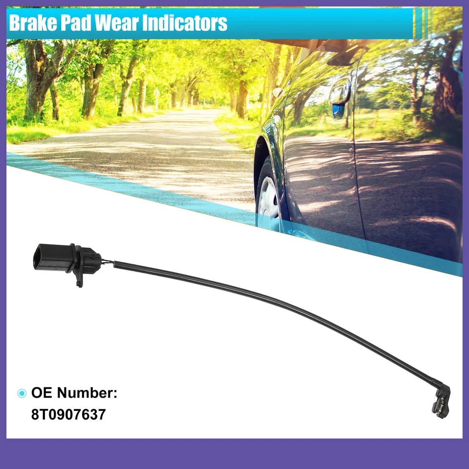 Pastilla de freno de disco delantera 8T0907637 sensor de desgaste pastilla de freno para Audi A4 A5 A6 S4 2 un. Foto 2 de 4