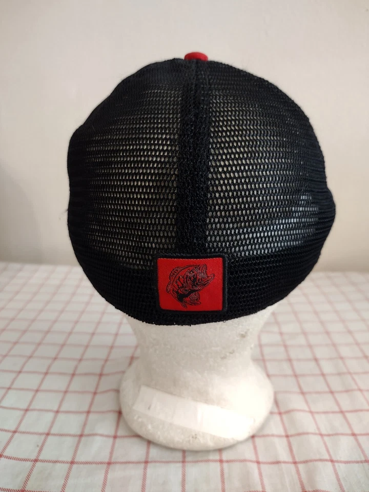 Bass Pro Shops Gone Fishing Trucker Cap Hat Red Size M/L Mens Embroidered Mesh  - Image 4 of 4