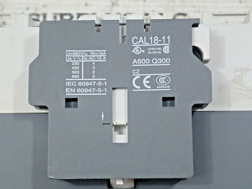 ABB A110-30 Contactor 110V-50Hz 115-120V-60Hz Coil with Aux CAL18-11 - Picture 9 of 10