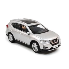 1:64 Scale Diecast Model Nissan X-trail Silver 2018 Paudi Car Miniature Toy Gift