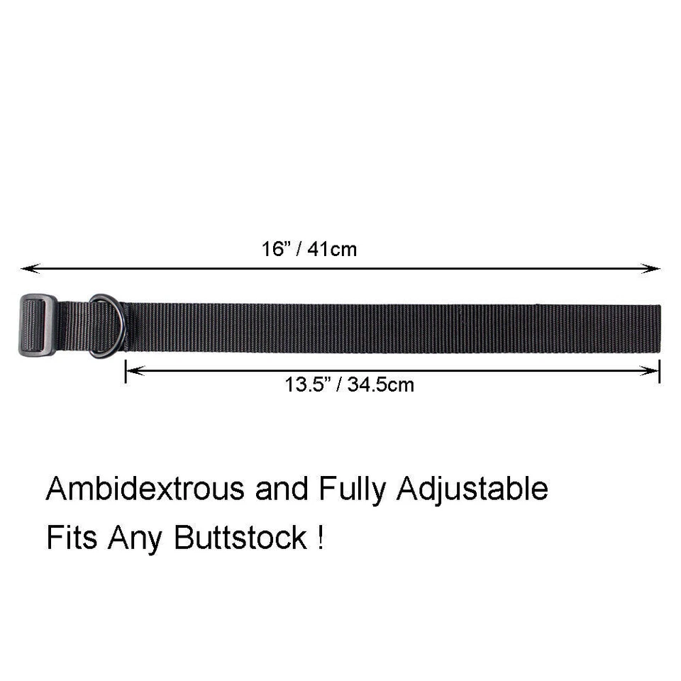 Tactical Universal D Ring Sling Point Adapter Rifle Buttstock Loop Strap Airsoft - Image 2 of 4