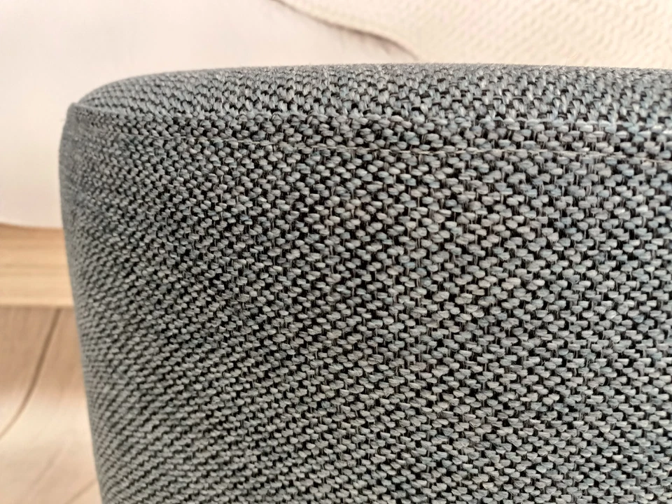 Taburete de tocador, taburete tejido, taburete reposapiés, taburete otomano, taburete con botones, Foto 3 de 4