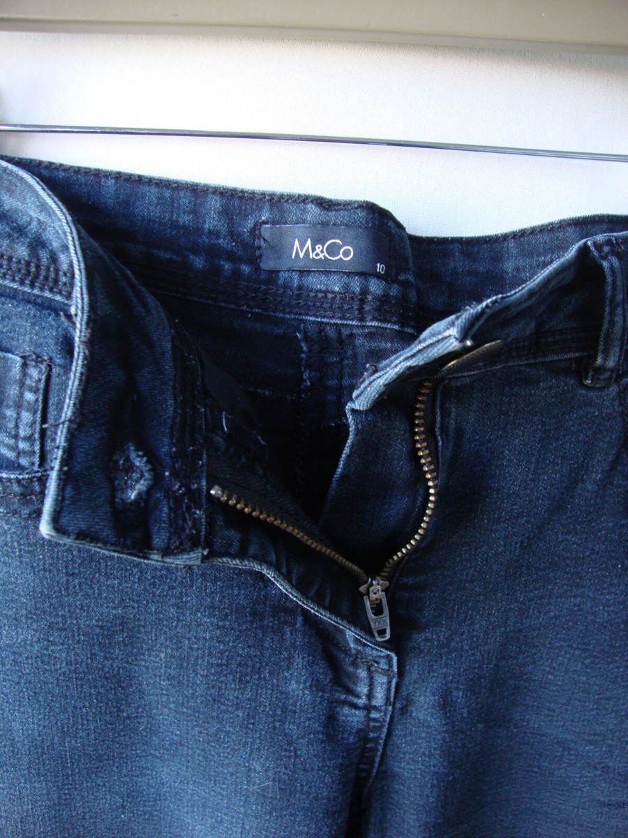 LADIES WOMENS M CO BLACK CUT OFF CROPPED JEANS SIZE 10 354 996