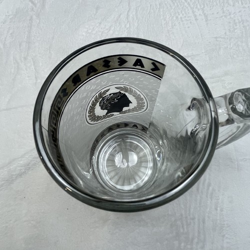 Vintage Caesar's Palace Heavy Glass Beer Stein Mug Frosted Bar Display Casino - Picture 9 of 12
