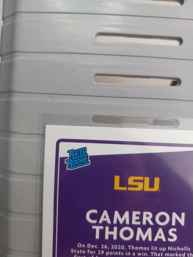 2021 Panini Draft Picks Donruss Cameron Thomas #40 Rated Rookie Card LSU - Picture 8 of 10