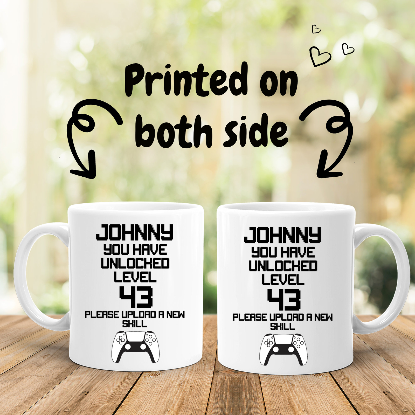 43rd Birthday Gamer Mug Gift For 43 Year Old Level 43 Unlocked Personalised
