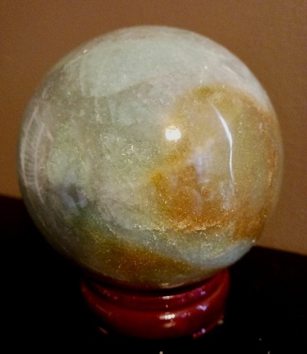 ๐ Large Green Adventerine Sphere 95mm ๐ - Picture 4 of 12