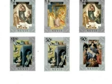 Nevis 2010 - Christmas Art - Set of 6 Stamps - Scott #1621-6 - MNH