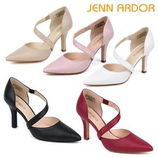 Womens Pumps Stiletto High Heels Pointed Toe Slip On D'Orsay Sandals Office Shoe