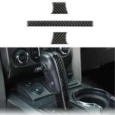 3x Gear Shift Knob Cover Trim Decor Sticker for Ford F150 2009-2014 Carbon Fiber