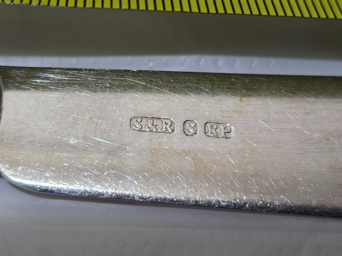 Fish Knives & Forks X 12  S&R-S-EP Plate decorated  in Wooden Case Vintage UK - Picture 7 of 21