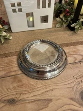 Pottery Barn Silver Plated Pillar Candle Holder for 3” Pillar Candle