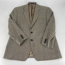 Ralph Lauren Mens Plaid Sport Coat Blazer Jacket 42S Silk Wool Blend