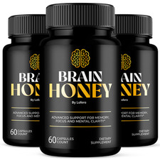 3 Pack Brain Honey Capsules Memory BrainHoney Supplement Pills Clarity 180ct