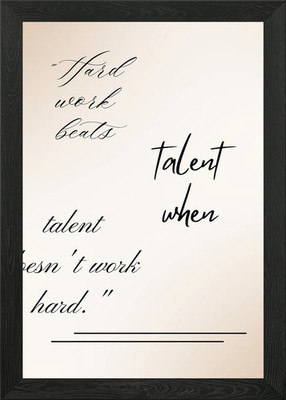 Inspirierendes Zitat: Harte Arbeit Schlag gerahmtes Wandbild Poster Leinwanddruck Bild