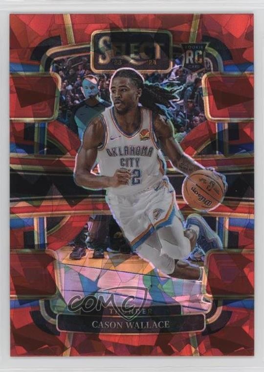 2023-24 Panini Select Concourse Red Cracked Ice Prizm Cason Wallace #88 1ec2