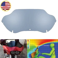 Smoke 9.5" Wave Windshield Windscreen For Harley Road Glide FLTR FLTRX 1998-2013