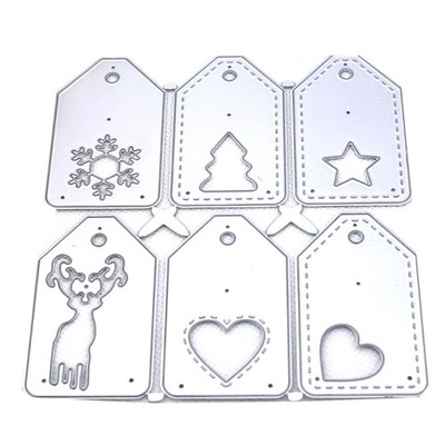Metal Die Cuts Christmas Tag Cutting Dies Stencils DIY Cutting Template for Card