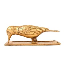 Antiker Messing Spatz Vogel T&uuml;rklopfer T&uuml;rglocke