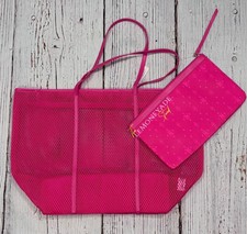 Victoria s Secret Mesh Tote Hot Pink Tote Shopper Weekender Beach Pool Bag