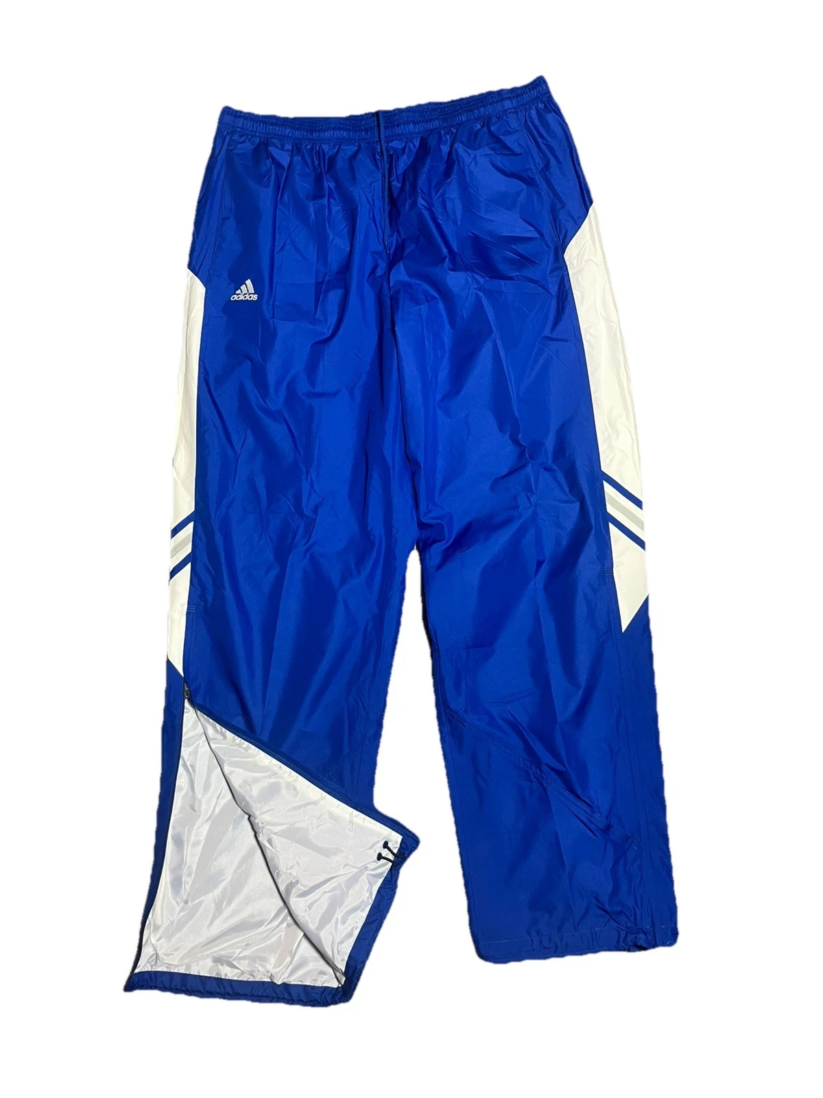 Vintage Adidas Windbreaker Track Pants Men’s Size XL Blue Y2K Zip Ankles